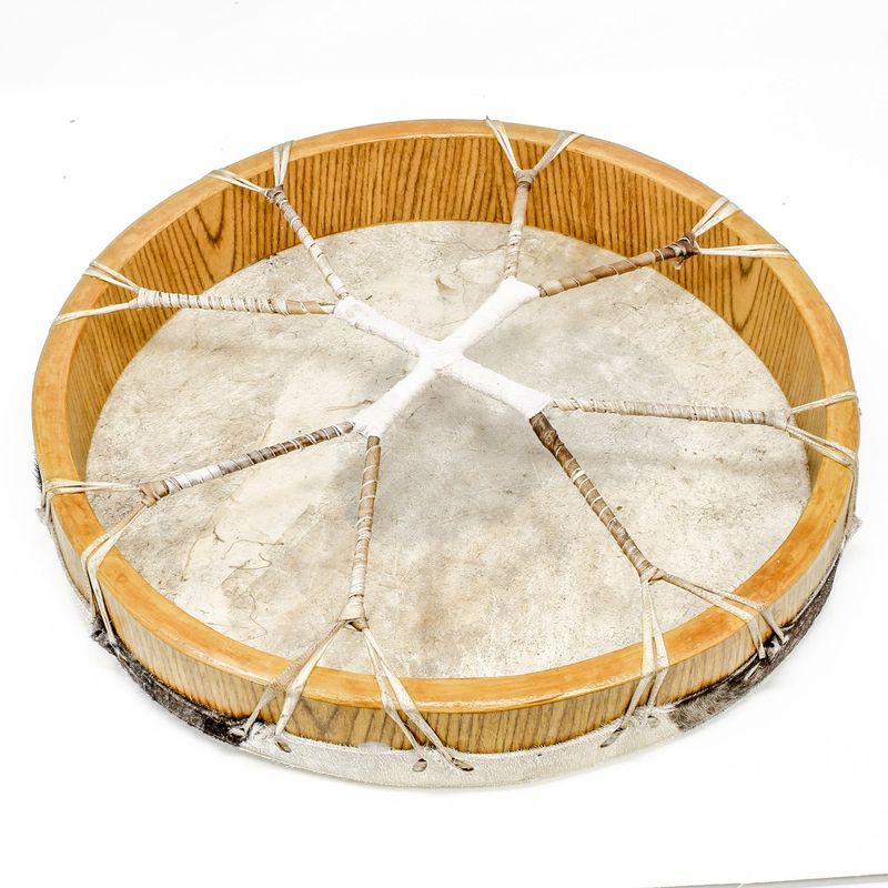 Sjamantromme med geitepels 40 cm