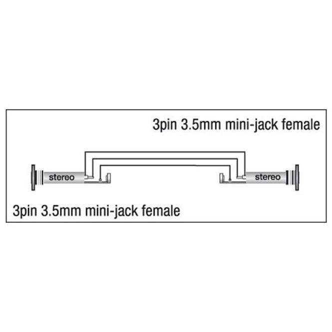 Hovedbilde Audio Adapter - DAP XGA02 - Mini Jack stereo/F > Mini Jack stere