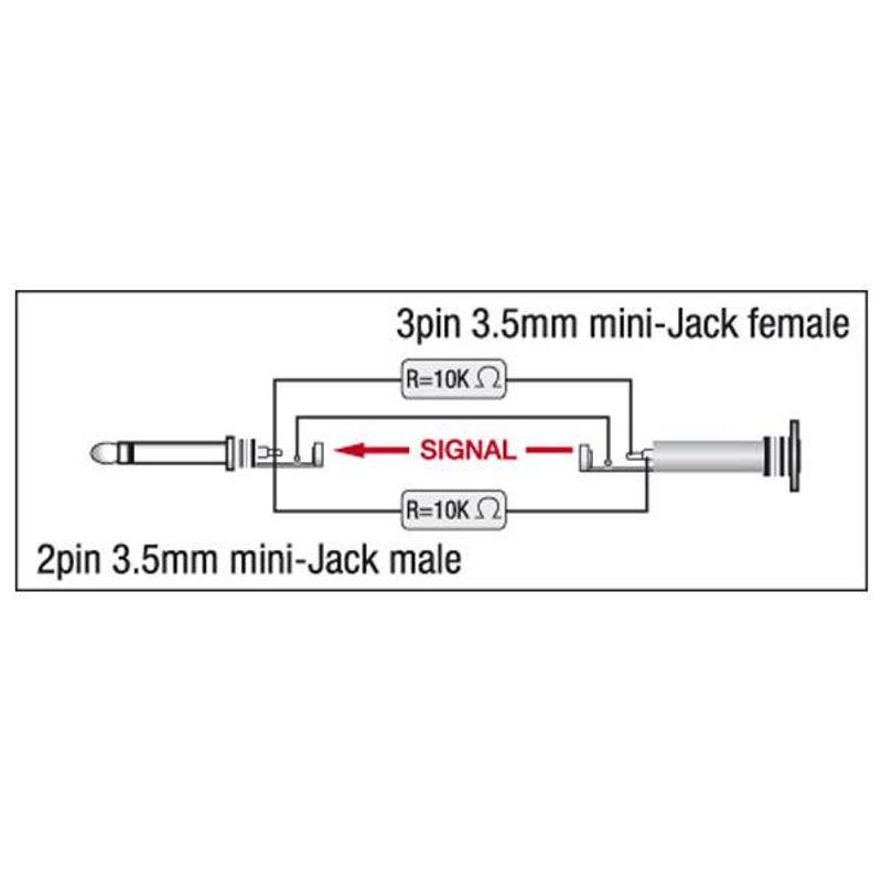 Audio Adapter - DAP XGA43 - Mini Jack/M mono > Mini Jack/F stere