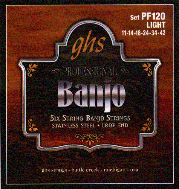 Hovedbilde GHS Banjostrenger for 6-strengs banjo, PF120