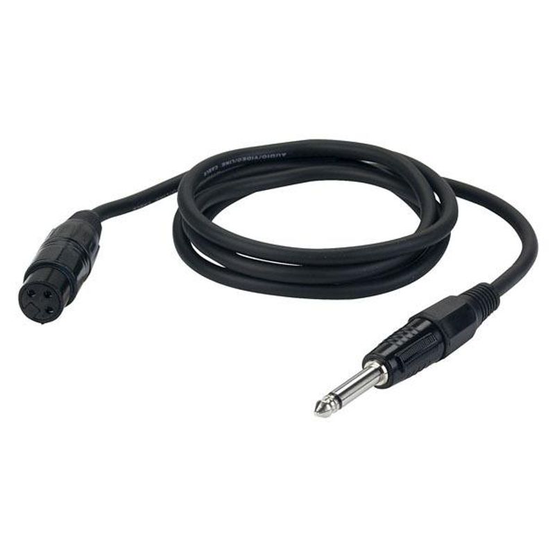 Mikrofonkabel XLR/F - Jack mono, DAP FL02150 / 1,5 meter