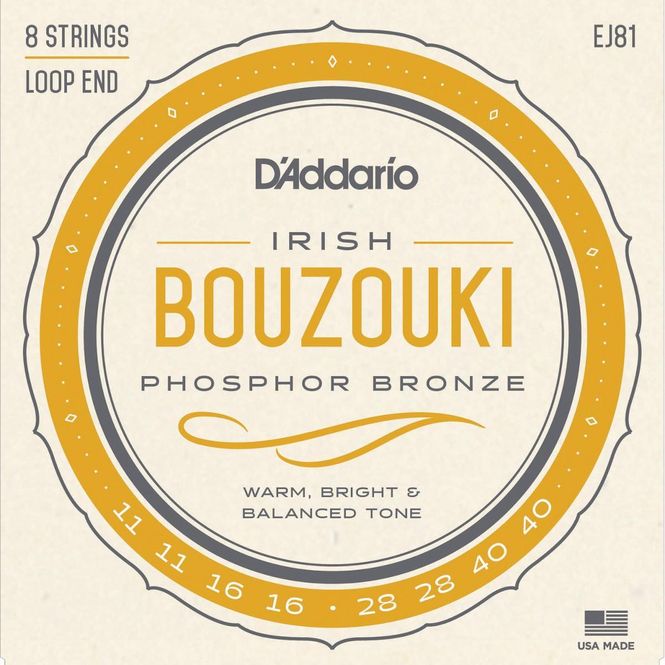 Hovedbilde D'Addario EJ81 strengesett til irsk bouzouki