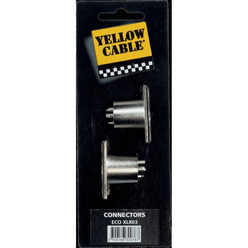 Yellow Cable XLR03 - XLR socket hann, 2 stk