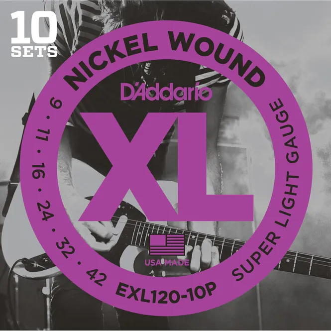 Hovedbilde D'Addario EXL120-10P Elgitarstrenger, 009-042, 10 sett
