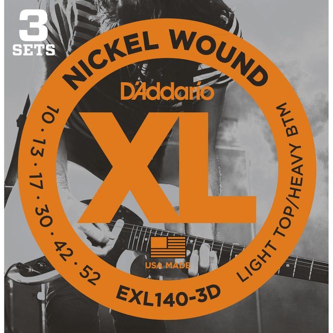 Hovedbilde D'Addario EXL140-3D Elgitarstrenger, 010-052, 3 sett