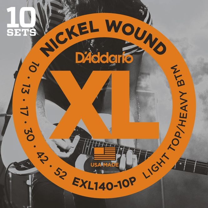 Hovedbilde D'Addario EXL140-10P Elgitarstrenger, 010-052, 10 sett