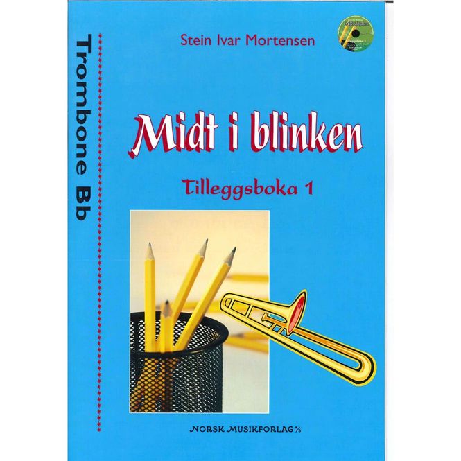 Hovedbilde Midt i blinken Tilleggsboka 1 Trombone Bb (G-nøkkel)