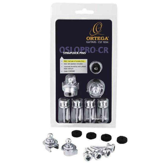 Hovedbilde Ortega OSLOPRO-CR Straplock pins reimfeste, Chrome