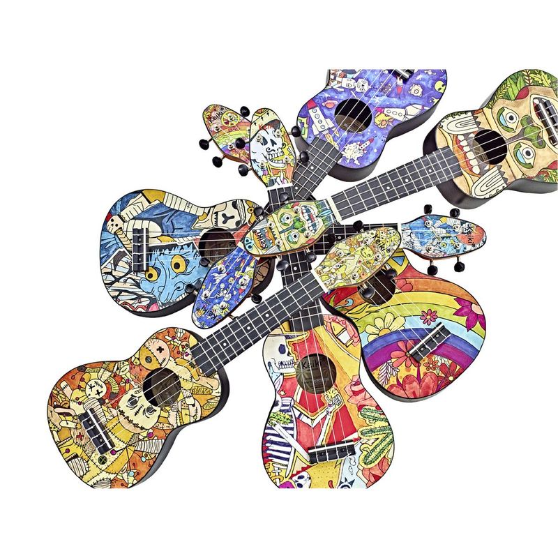 Ortega K2-68 Keiki Sopran-ukulele-pakke, Peace 68