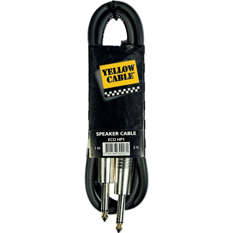 Yellow Cable HP1 Høyttalerkabel Jack-Jack 1m