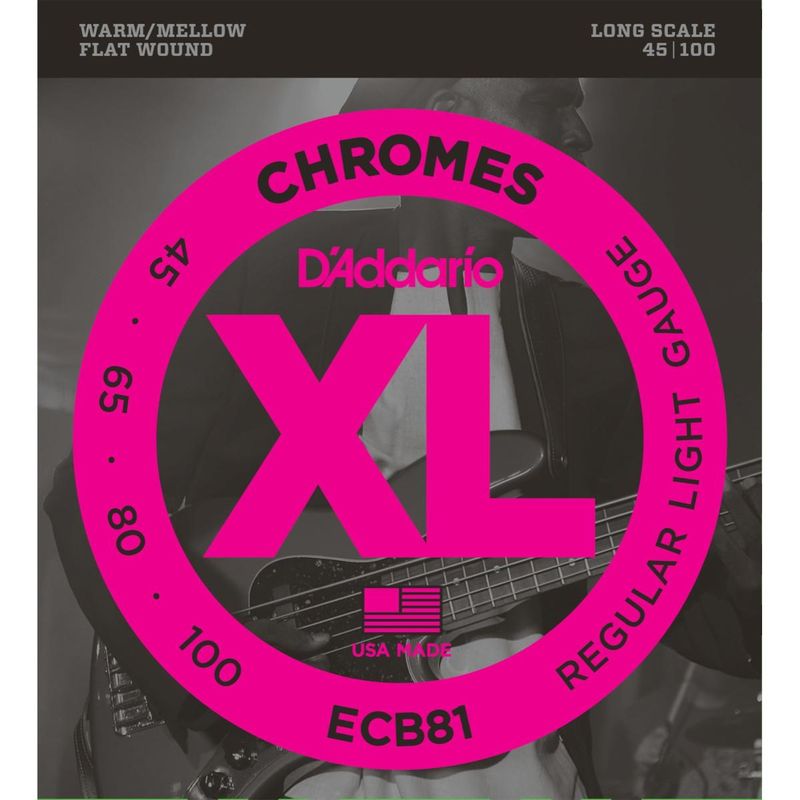 D'Addario ECB81 Chromes Basstrenger, Flatwound