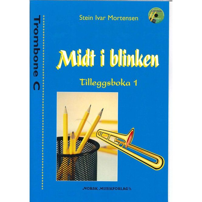 Hovedbilde Midt i blinken Tilleggsboka 1 Trombone C (F-nøkkel)