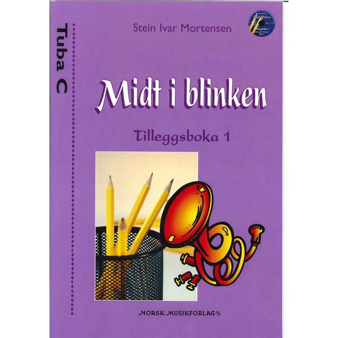 Hovedbilde Midt i blinken Tilleggsboka 1 Tuba C (F-nøkkel)