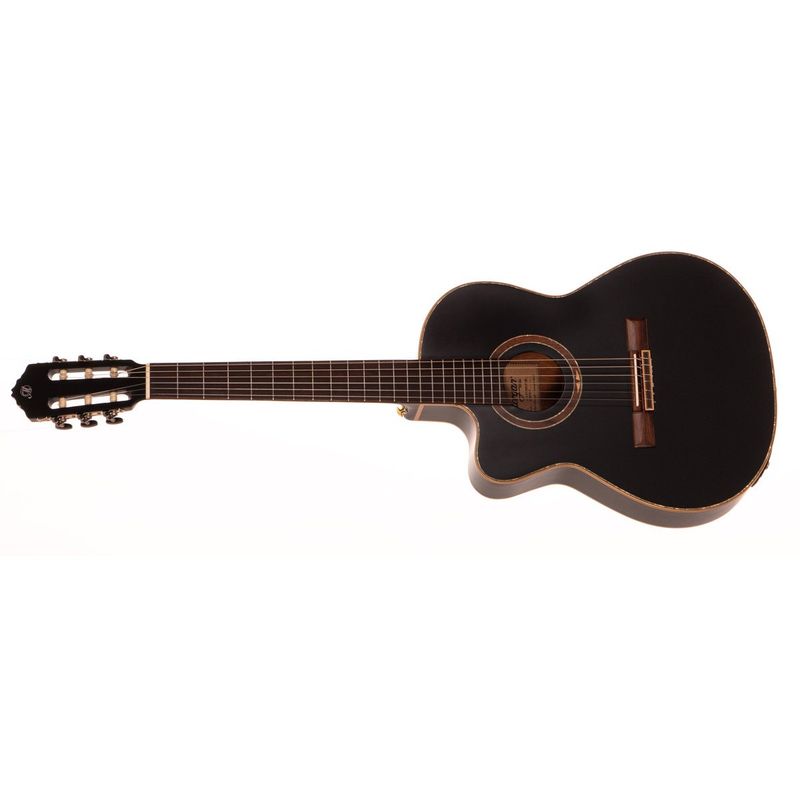 Morgan LH C 571 SCE SM BK Venstrehendt klassisk gitar med pickup, svart