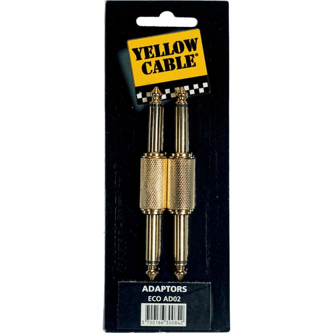 Hovedbilde Yellow Cable AD02 - Jack hann til jack hann mono adapter, 2 stk