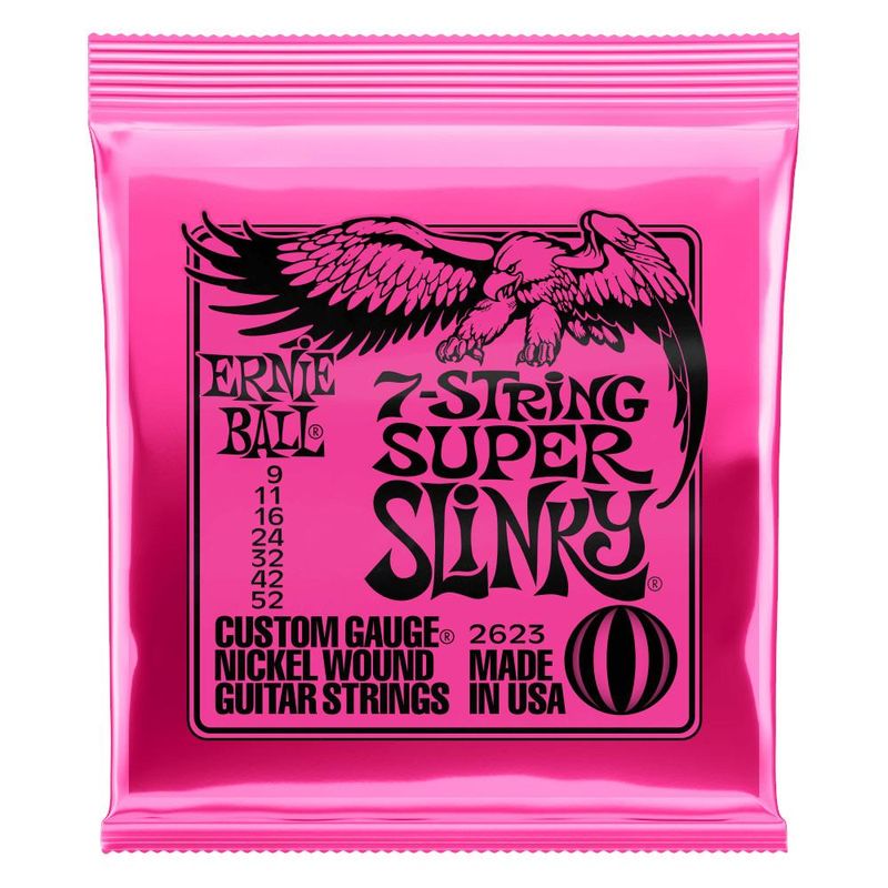 Ernie Ball 2623 Super Slinky 7-strengs 09-52 Elgitarstrenger