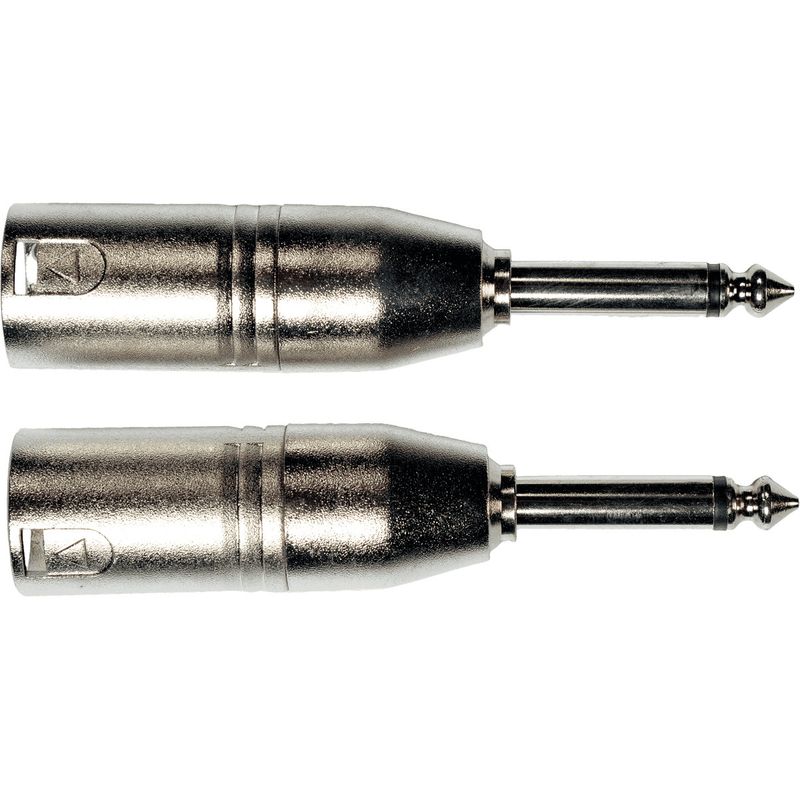 Yellow Cable AD25 - 1/4 jack hann til XLR hann adapter, 2 stk