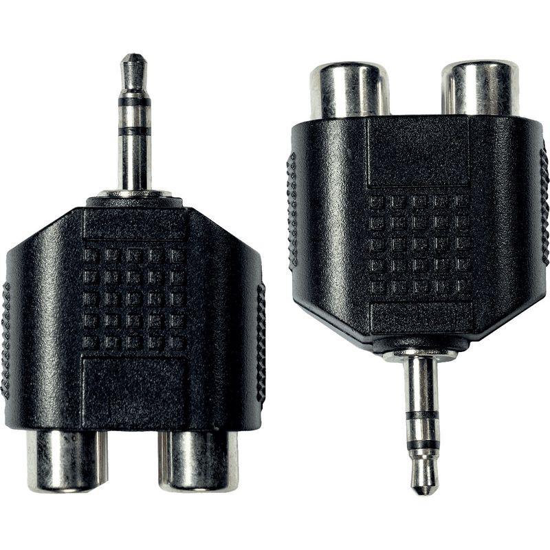Yellow Cable AD09 - 3.5 mm TRS jack til 2 x RCA/F adapter, 2 stk