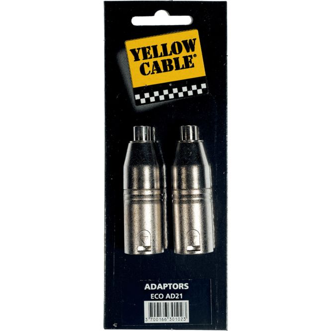 Hovedbilde Yellow Cable AD21 - RCA hunn til XLR hann adapter, 2 stk
