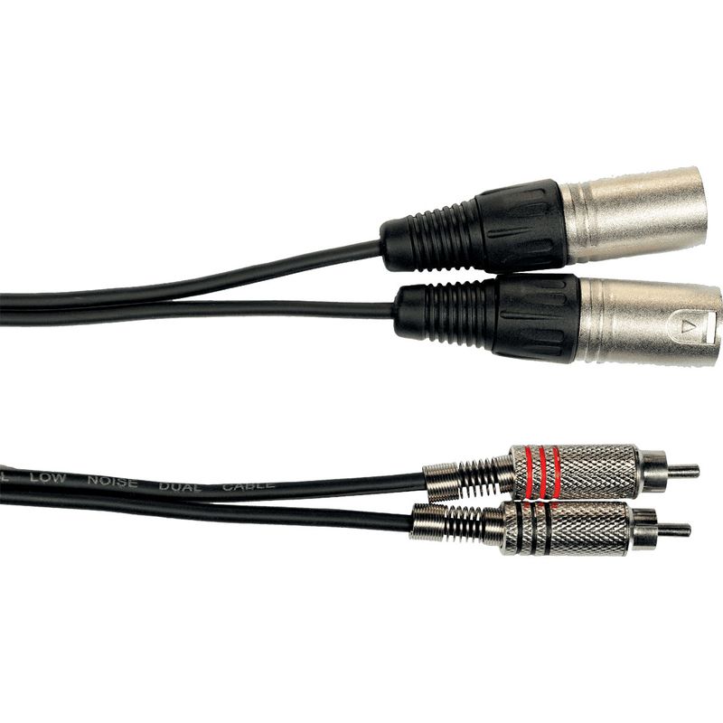 Yellow Cable K09-3 - 2 x RCA hann til 2 XLR hann kabel, 3m