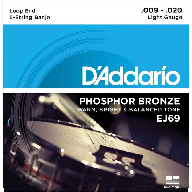 Hovedbilde D'Addario EJ69 Strengesett for 5-strengs banjo, Light