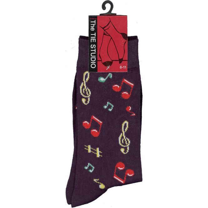 Hovedbilde Sokker med noter og g-nøkkel, TS-11056