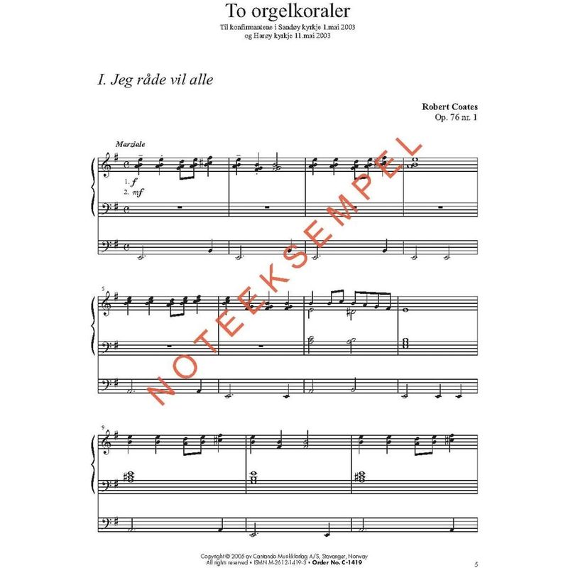 Festmusikk for orgel, hefte 16