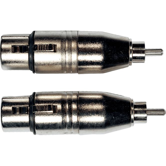 Hovedbilde Yellow Cable AD18 - RCA hann til hunn XLR adapter, 2 stk