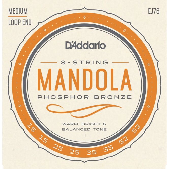 Hovedbilde D'Addario EJ76 Mandola-strenger, Phosphor Bronze Medium 015–052