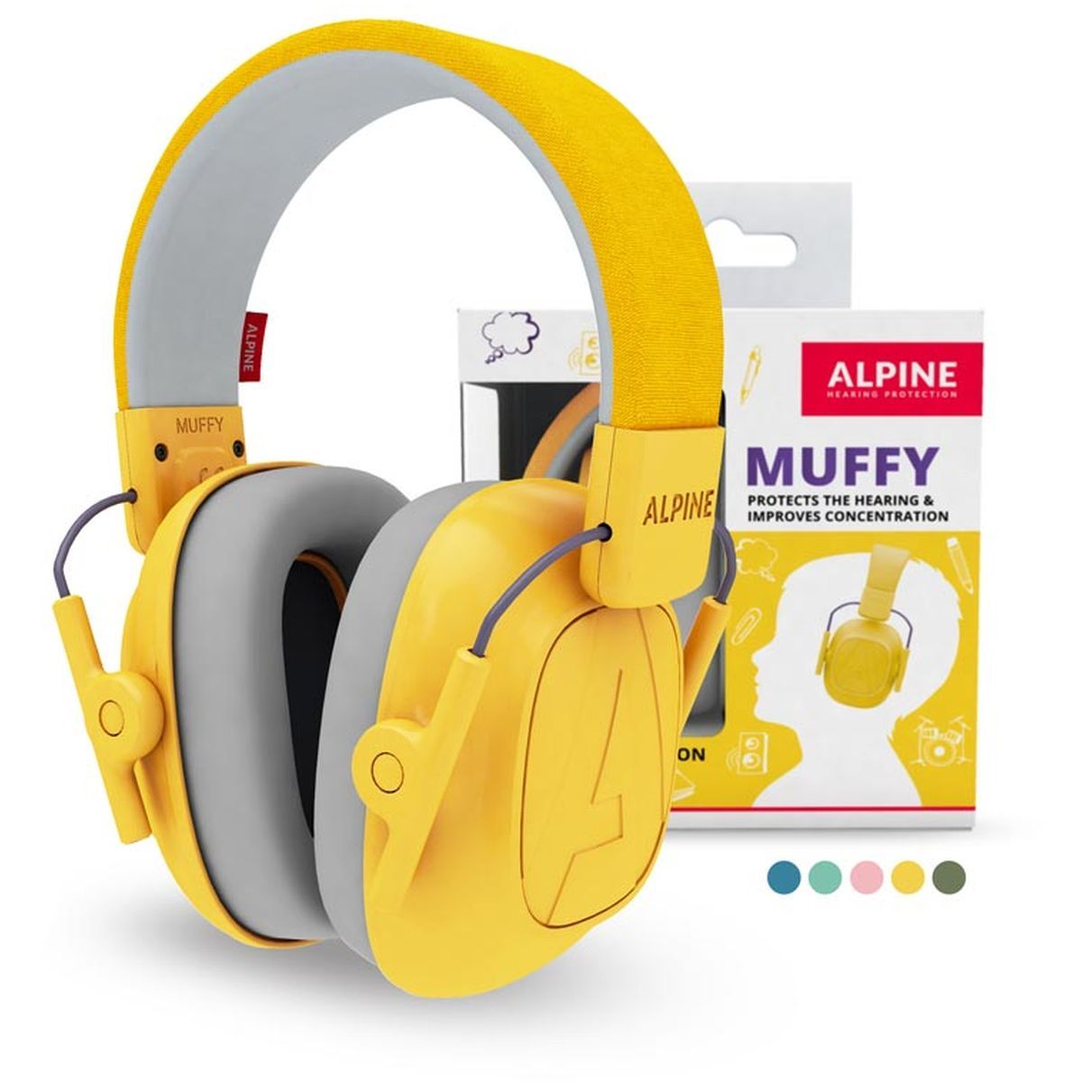 Alpine Muffy Kids Yellow - Øreklokker for barn