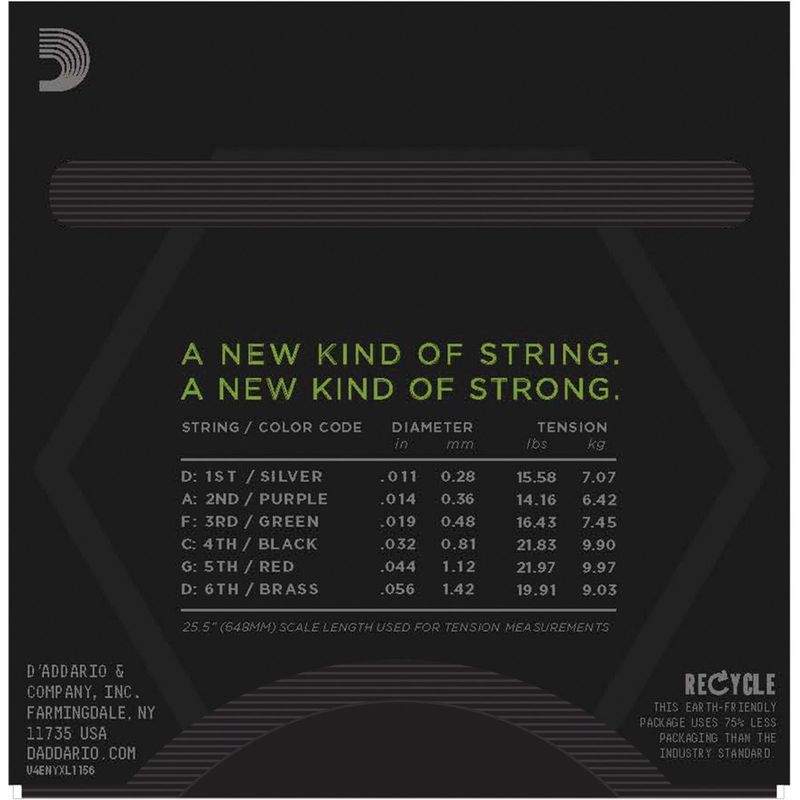 D'addario NYXL1156 Elgitarstrenger D-tuning 11-56