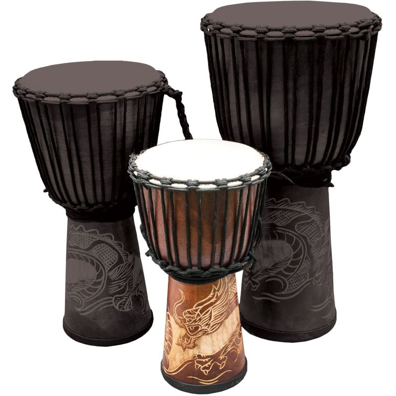 Djembe av mahogni 40 cm, Drage