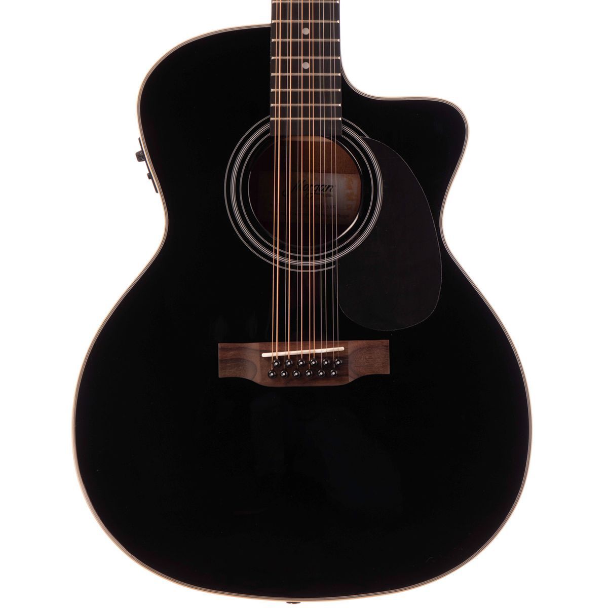 Morgan 12 W 120 SCE GA BK, 12-strengs gitar Grand Auditorium, Svart