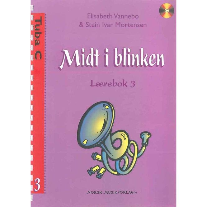 Hovedbilde Midt i blinken Lærebok 3 Tuba C (F-nøkkel)