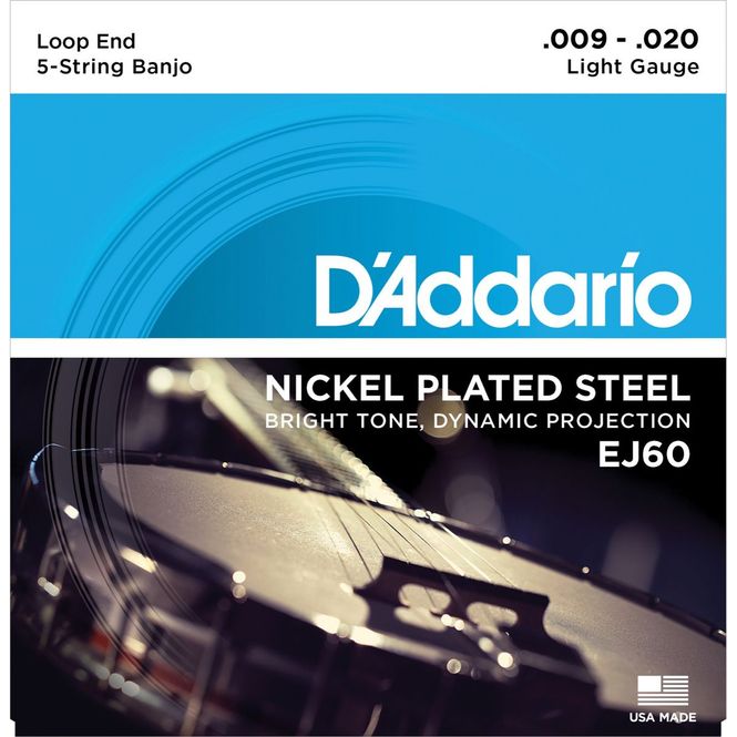 Hovedbilde D'Addario EJ60 Strengesett for 5-strengs banjo, Light