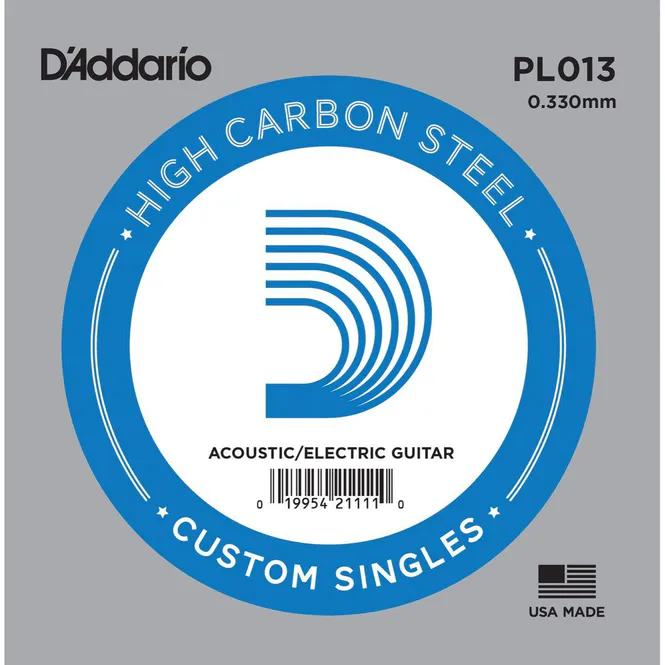 Hovedbilde D'addario PL013 Enkeltstreng elgitar/akustisk gitar Plain Steel 013