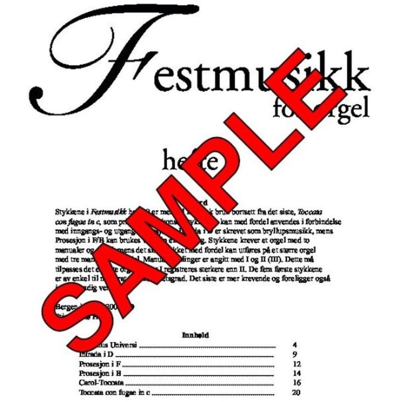 Festmusikk for orgel, hefte 9