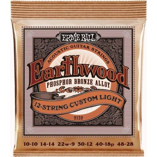 Hovedbilde Ernie Ball 2152 Earthwood Phosphor Bronze 12-strengs 12-48 akustisk gitar