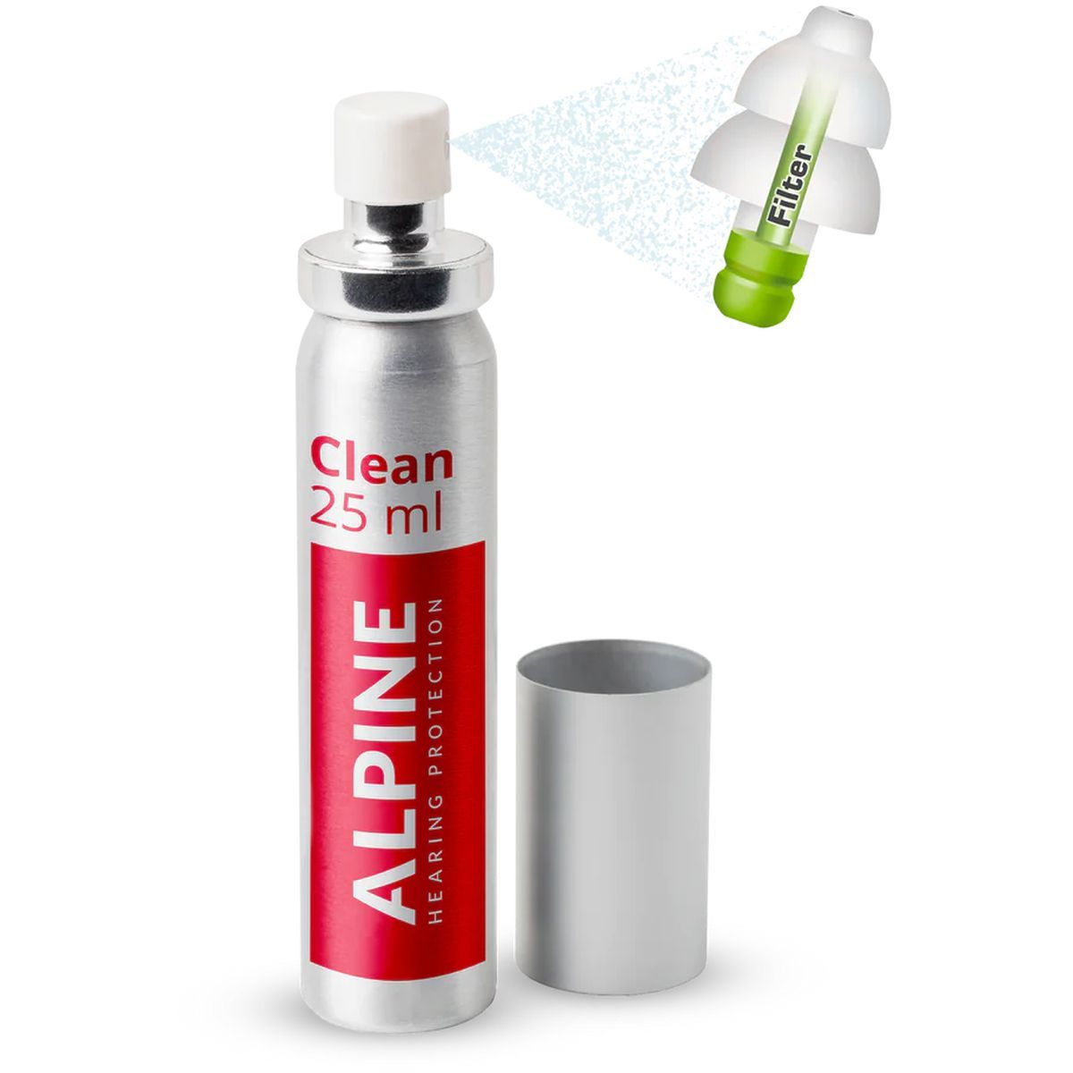 Alpine Clean 25ml Desinfeksjonsspray for øreklokker og ørepropper